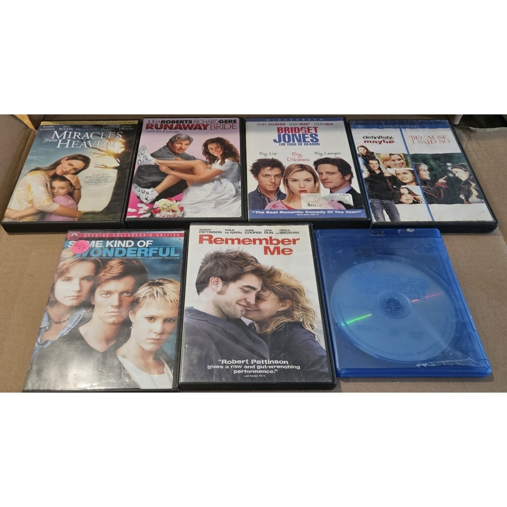 Romance Drama DVD Lot Runaway Bride Bridget Jones Remember Me 7 Movies + Blu-ray